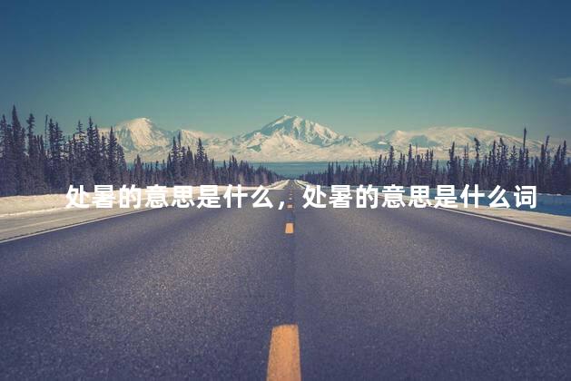处暑的意思是什么，处暑的意思是什么词语