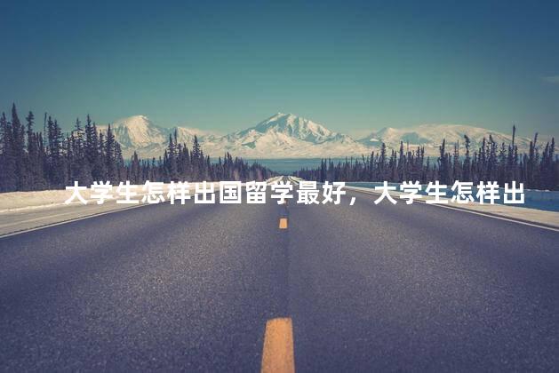 大学生怎样出国留学最好，大学生怎样出国留学比较好
