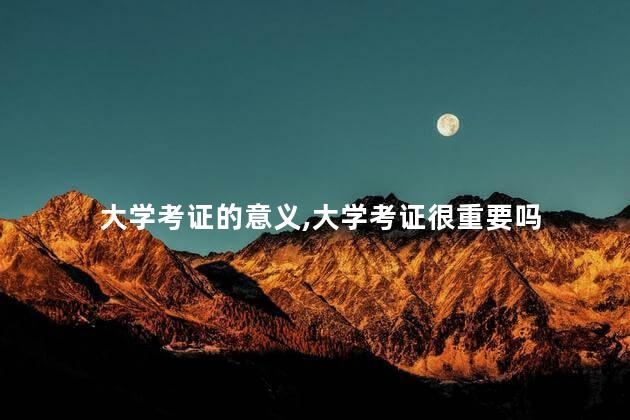 大学考证的意义,大学考证很重要吗 大学考证的意义,大学考证很重要吗