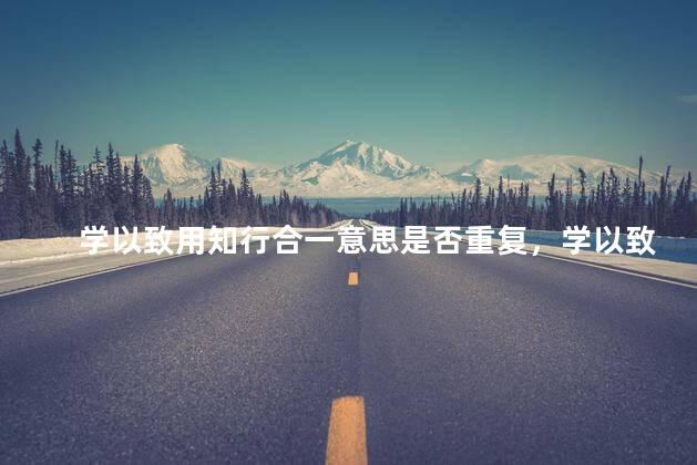 学以致用知行合一意思是否重复，学以致用,知行合一是谁的名言