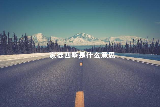 家徒四壁是什么意思