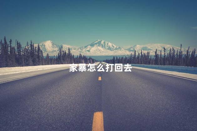家暴怎么打回去