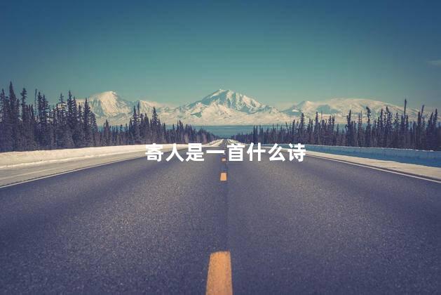 寄人是一首什么诗