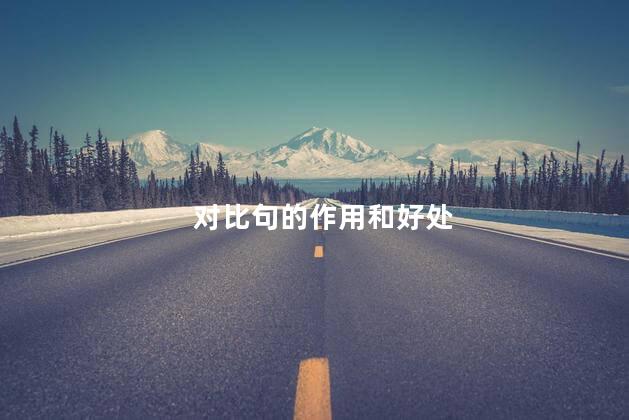 对比句的作用和好处
