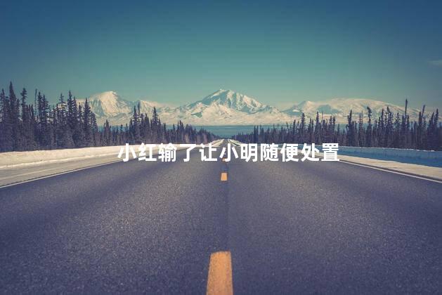 小红输了让小明随便处置