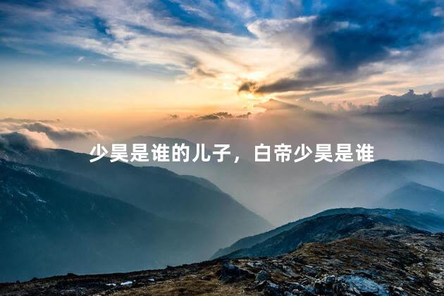少昊是谁的儿子，白帝少昊是谁