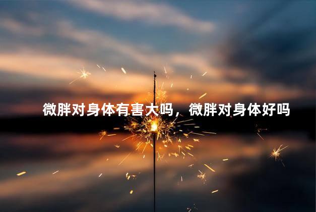 微胖对身体有害大吗，微胖对身体好吗