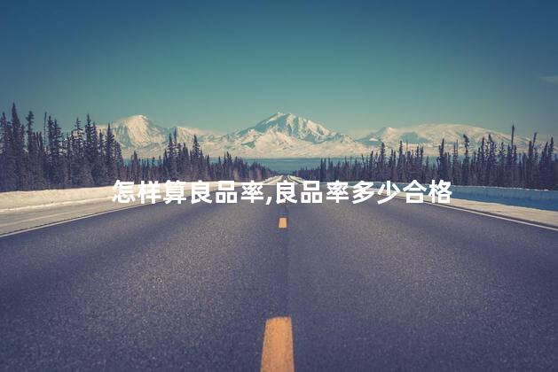 怎样算良品率,良品率多少合格 怎样算良品率,良品率多少合格