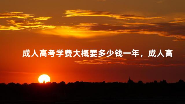 成人高考学费大概要多少钱一年，成人高考学费大概要多少钱呀