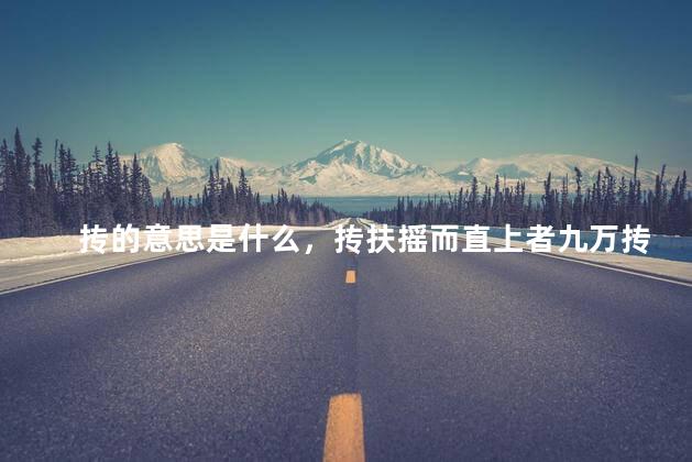抟的意思是什么，抟扶摇而直上者九万抟的意思