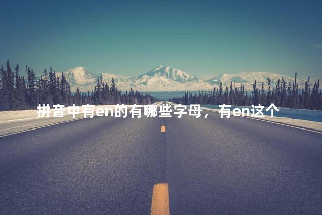 拼音中有en的有哪些字母，有en这个拼音吗