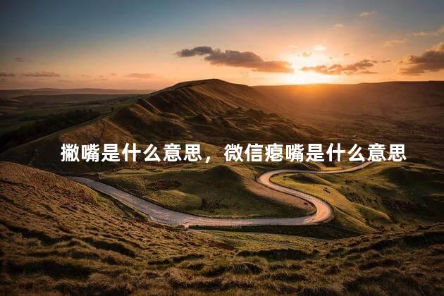 撇嘴是什么意思，微信瘪嘴是什么意思