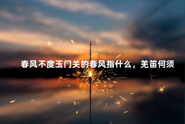 春风不度玉门关的春风指什么，羌笛何须怨杨柳春风不度玉门关的意思