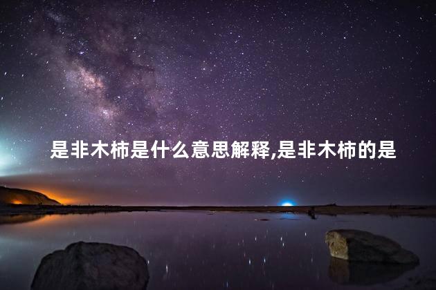 是非木柿是什么意思解释,是非木柿的是是何意 是非木柿是什么意思解释,是非木柿的是是何意