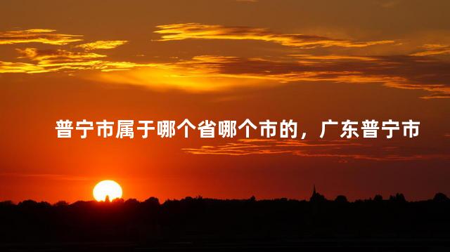 普宁市属于哪个省哪个市的，广东普宁市的简介