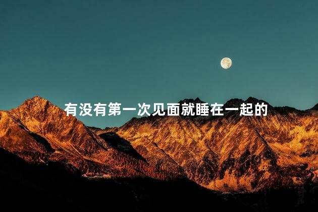 有没有第一次见面就睡在一起的