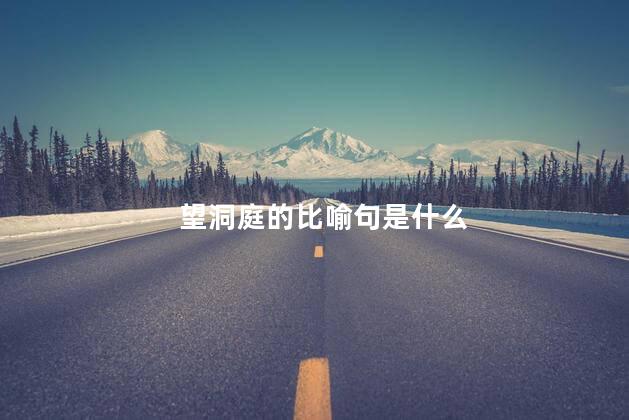望洞庭的比喻句是什么