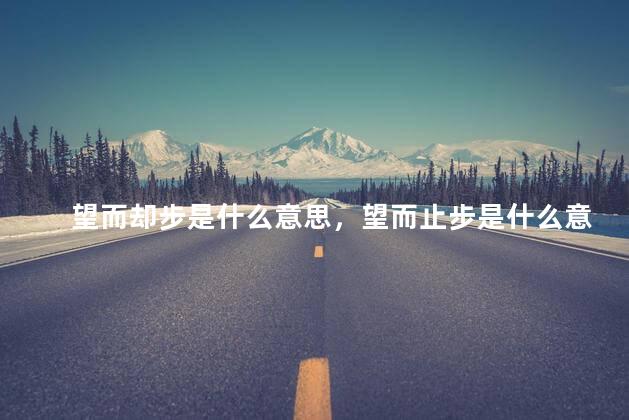 望而却步是什么意思，望而止步是什么意思解释