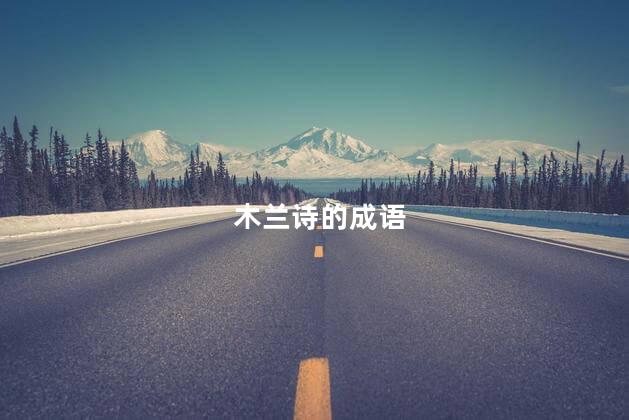 木兰诗的成语