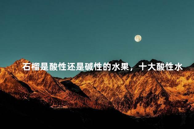 石榴是酸性还是碱性的水果，十大酸性水果排名
