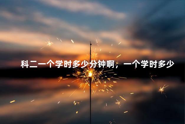 科二一个学时多少分钟啊，一个学时多少分钟啊学车