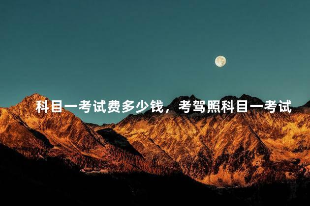 科目一考试费多少钱，考驾照科目一考试费多少