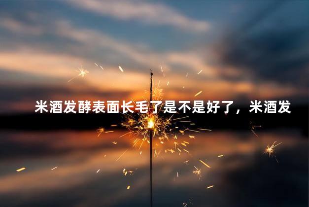 米酒发酵表面长毛了是不是好了，米酒发酵表面长毛了是不是好了呀