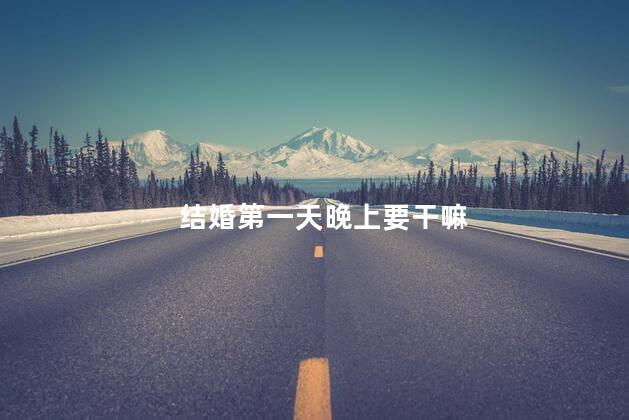 结婚第一天晚上要干嘛