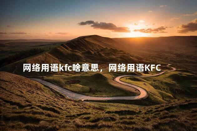 网络用语kfc啥意思，网络用语KFC啥意思