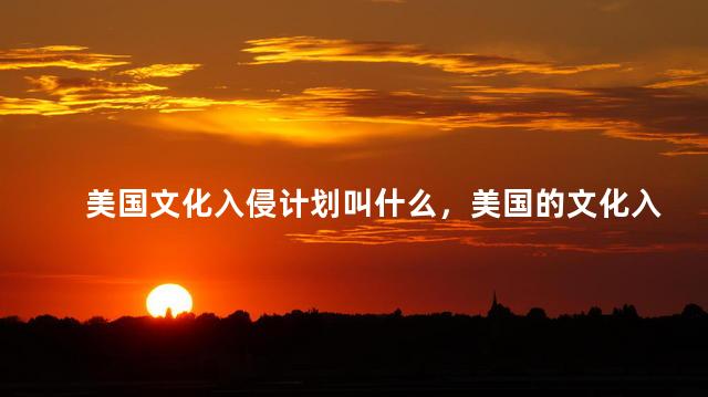 美国文化入侵计划叫什么，美国的文化入侵成果如何