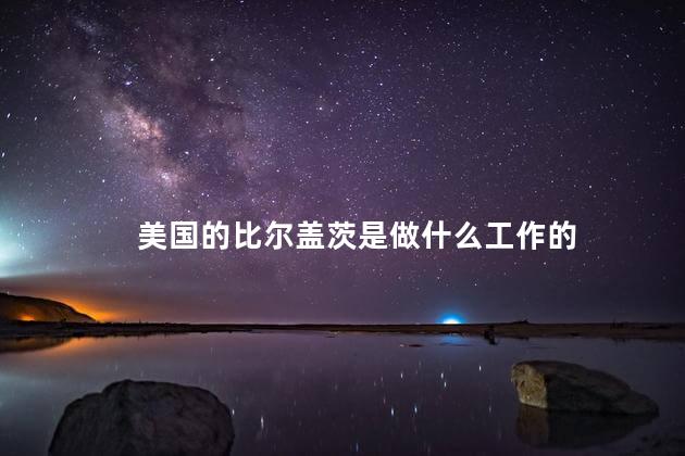 美国的比尔盖茨是做什么工作的