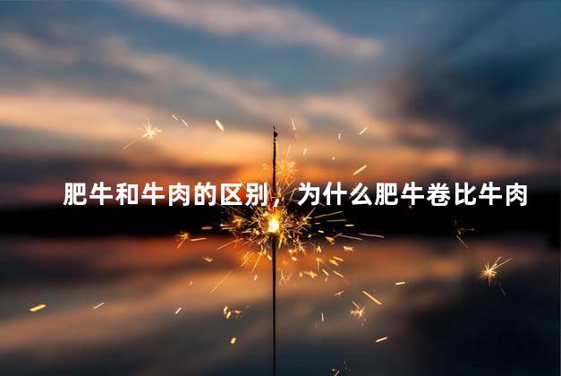 肥牛和牛肉的区别，为什么肥牛卷比牛肉还便宜