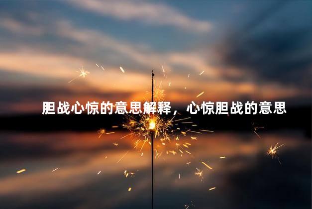 胆战心惊的意思解释，心惊胆战的意思