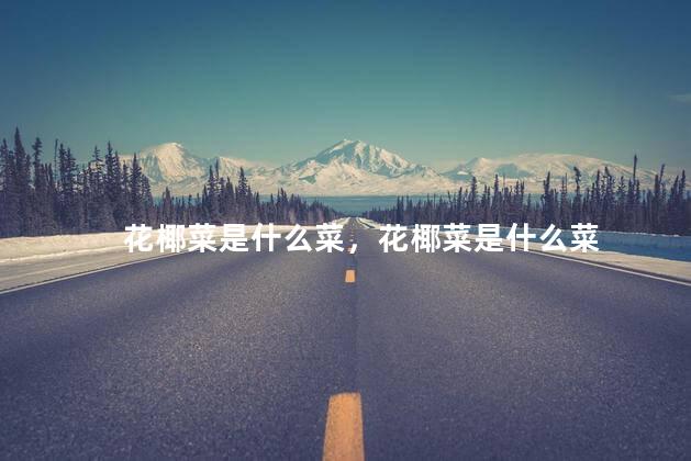 花椰菜是什么菜，花椰菜是什么菜