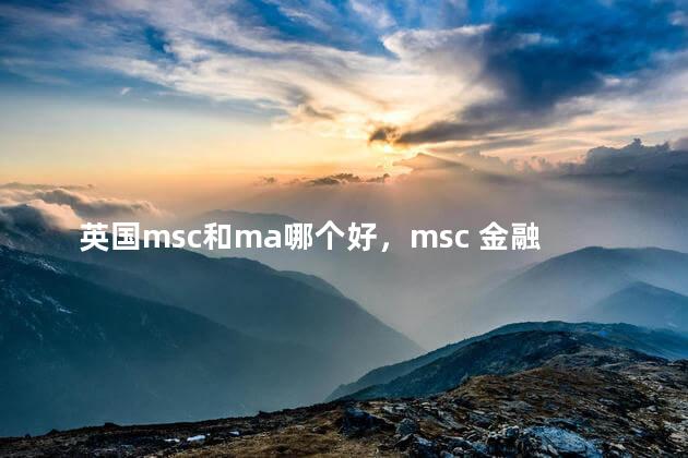 英国msc和ma哪个好，msc 金融