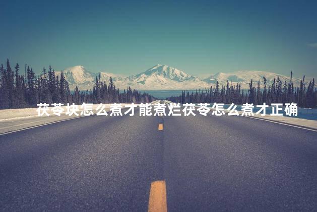 茯苓块怎么煮才能煮烂茯苓怎么煮才正确，如何把茯苓块煮烂