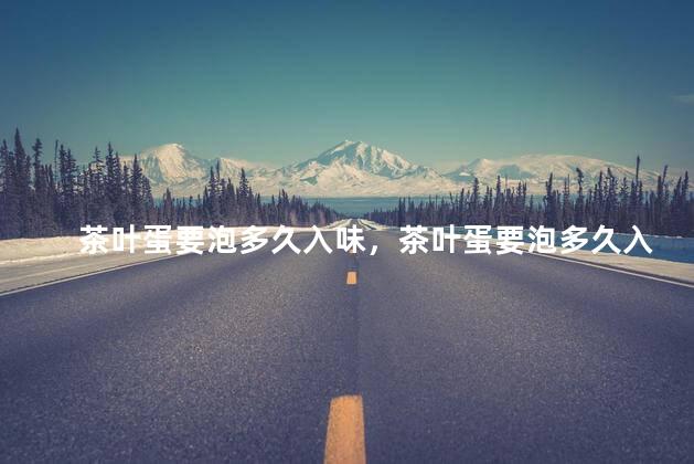 茶叶蛋要泡多久入味，茶叶蛋要泡多久入味儿