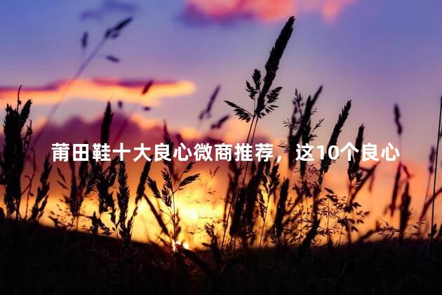 莆田鞋十大良心微商推荐，这10个良心微商值得信赖