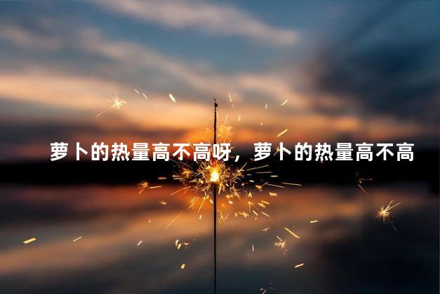 萝卜的热量高不高呀，萝卜的热量高不高呀