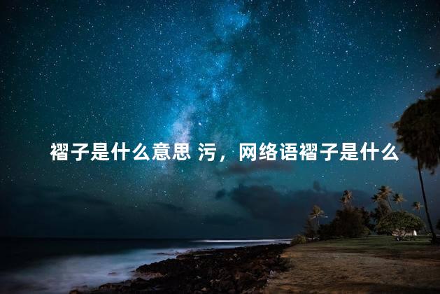 褶子是什么意思 污，网络语褶子是什么意思