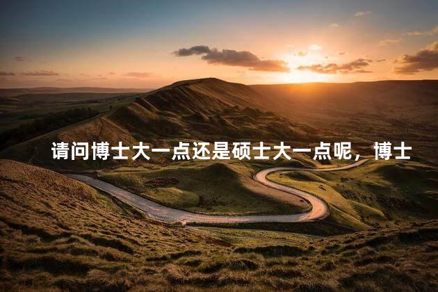 请问博士大一点还是硕士大一点呢，博士大一些还是硕士大一些