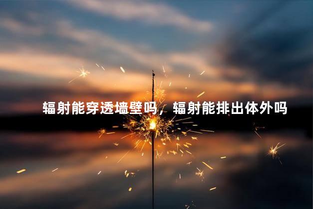 辐射能穿透墙壁吗，辐射能排出体外吗