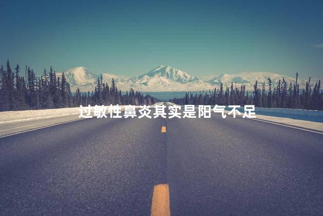 过敏性鼻炎其实是阳气不足