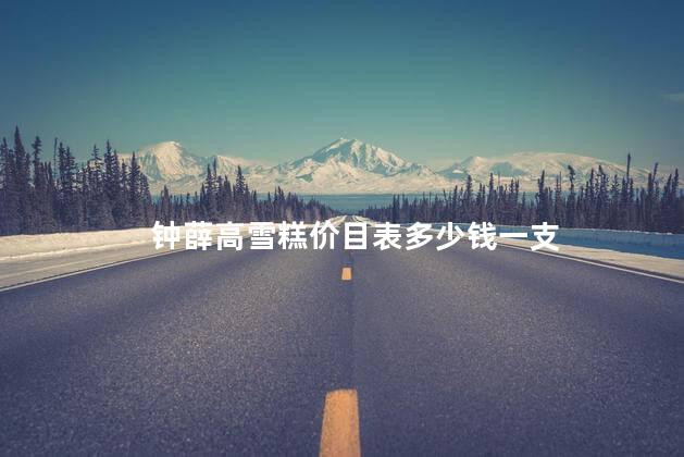 钟薛高雪糕价目表多少钱一支