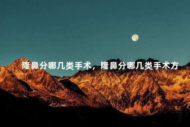 隆鼻分哪几类手术，隆鼻分哪几类手术方式