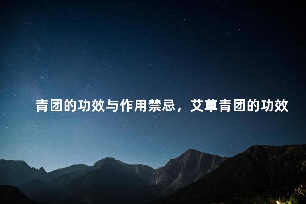 青团的功效与作用禁忌，艾草青团的功效与作用禁忌