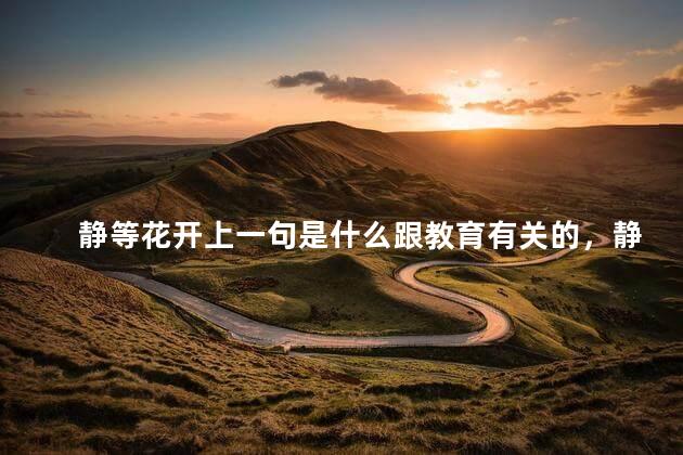 静等花开上一句是什么跟教育有关的，静等花开的前一句是什么