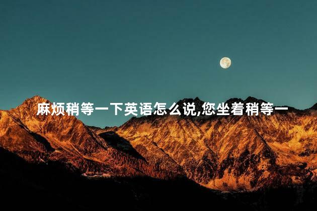 麻烦稍等一下英语怎么说,您坐着稍等一下英语怎么说 麻烦稍等一下英语怎么说,您坐着稍等一下英语怎么说